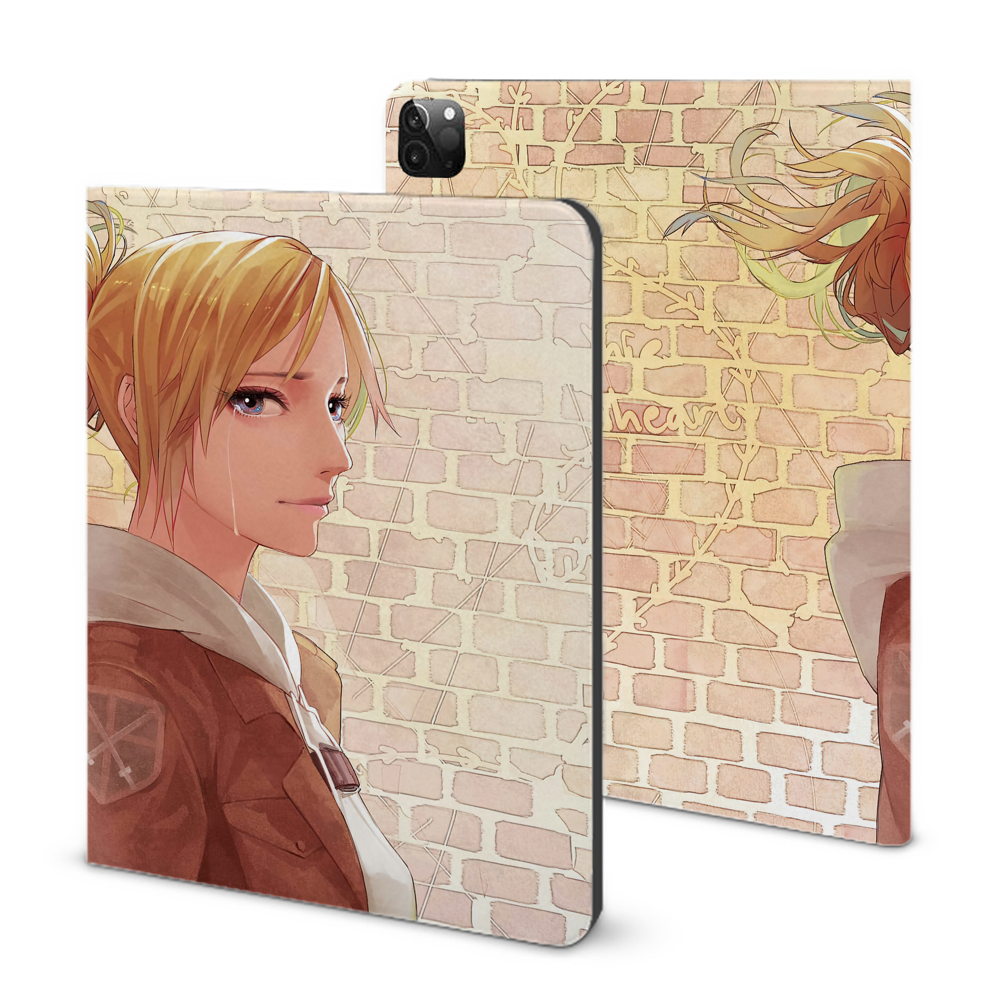 （画像用） 進撃の巨人 Attack on Titan IPadケース ペンホルダー付き ブックスタイルデザイン